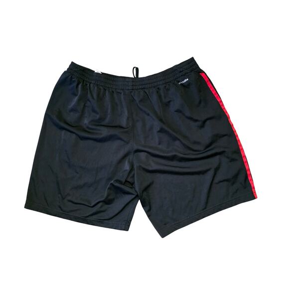 adidas Climalite Basketball Shorts Men’s Large Black Red 3-Stripe Pockets - Picture 7 of 7